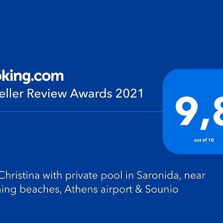 Villa Christina With Private Pool In Saronida, Near Stunning Beaches, Athens Airport & Sounio Kültér fotó