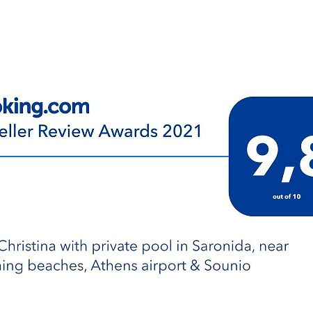 Villa Christina With Private Pool In Saronida, Near Stunning Beaches, Athens Airport & Sounio Kültér fotó