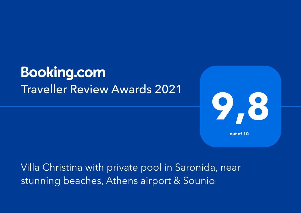 Villa Christina With Private Pool In Saronida, Near Stunning Beaches, Athens Airport & Sounio Kültér fotó