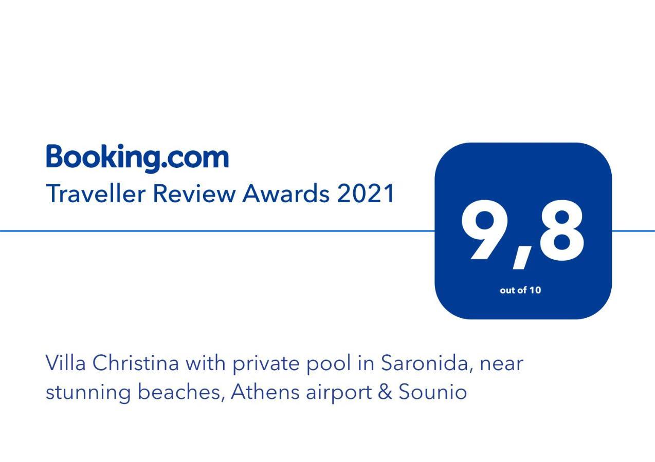 Villa Christina With Private Pool In Saronida, Near Stunning Beaches, Athens Airport & Sounio Kültér fotó